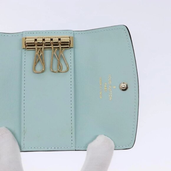 LOUIS VUITTON Mahina Multicles 4 Key Case Blue M83504 LV Auth 129756 - Picture 11 of 16